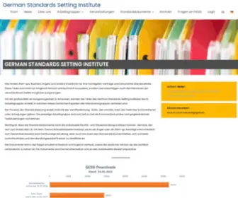 Standardsinstitute.de(German Standards Setting Institute) Screenshot