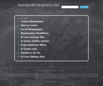 Standardtimespress.net(News Blog) Screenshot