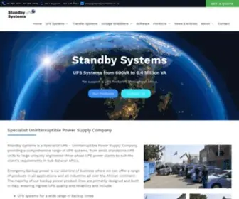 Standbysystems.co.za(Uninterruptible power supply) Screenshot