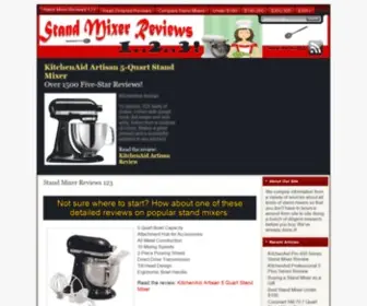 Standmixerreviews123.com(Stand Mixer Reviews 123) Screenshot