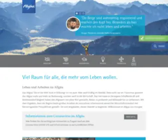 Standortallgaeu.de(Leben und Arbeiten im Allgäu) Screenshot