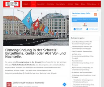 Standortschweiz.ch(Firmengründung in der Schweiz) Screenshot