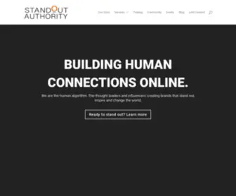 Standoutauthority.com(Building Human Connections Online) Screenshot