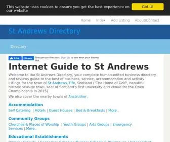 Standrewsdirectory.com(Saint Andrews & East Neuk Business Directory) Screenshot