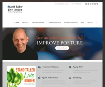 Standtallerlivelonger.com(Improve Posture for an Active) Screenshot