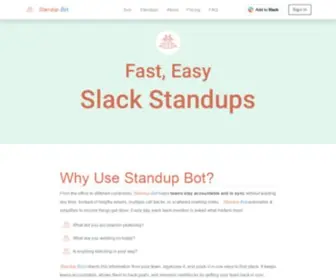 Standupbot.com(Quickest way to start having standup meetings with slack. Standup Bot) Screenshot