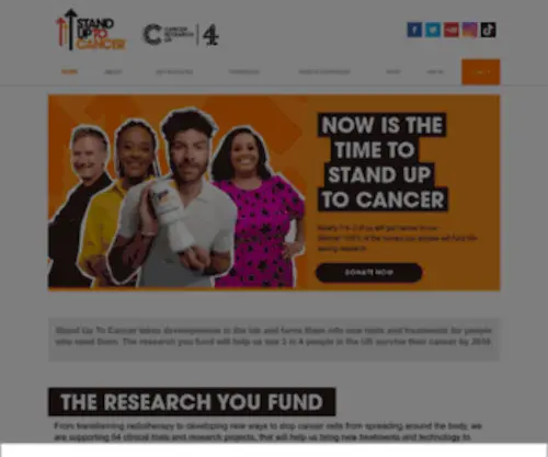 Standuptocancer.org.uk(Stand Up To Cancer) Screenshot