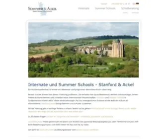 Stanford-Ackel.com(Internate und Summer Schools in Großbritannien) Screenshot