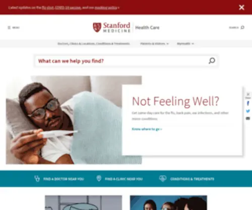 Stanfordhospital.org(Stanford Health Care (SHC)) Screenshot