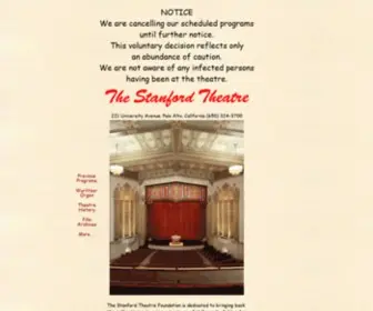 Stanfordtheatre.org(Stanford Theatre Movie Guide) Screenshot