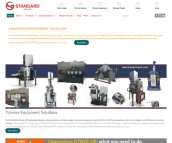 Stangroupco.com(Standard Group of Companies Pharma Equipment Suppliers) Screenshot