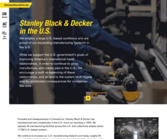 Stanleyblackanddeckerintheus.com(Stanley Black & Decker in the U.S) Screenshot