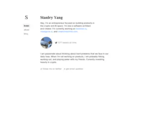 Stanleycyang.com(Stanleycyang) Screenshot