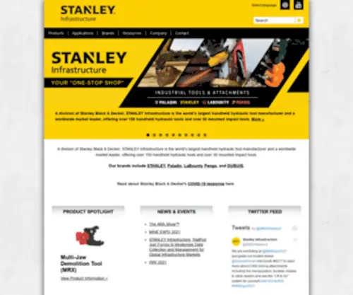 Stanleyhydraulic.com(Stanley Hydraulic Tools) Screenshot