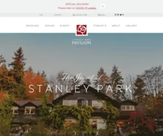 Stanleyparkpavilion.com(The Jewel of Stanley Park. Stanley Park Pavilion) Screenshot