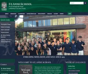 Stannesea.org(Pre K through 8th Grade) Screenshot