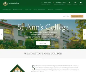 Stannscollege.edu.au(St Ann's College) Screenshot