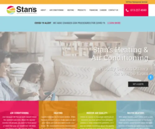 Stanshvac.ca(Stan’s HVAC) Screenshot