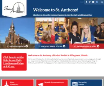 Stanthony.com(Effingham IL Catholic Church Grade School High School) Screenshot