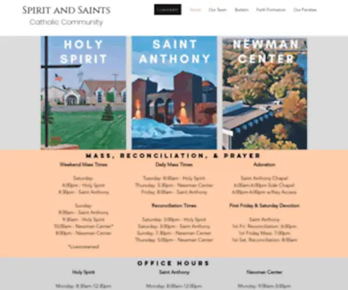 Stanthonys.net(Spirit And Saints Catholic Community) Screenshot
