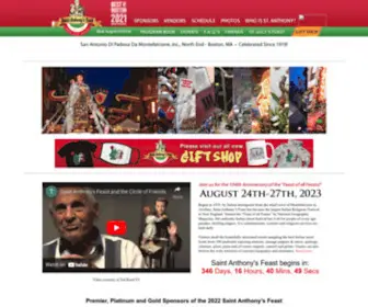 Stanthonysfeast.com(Saint Anthony's Feast The North End of Boston's Official Website) Screenshot