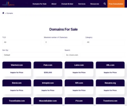 Stanza.com(The Industry Leading Domain Broker) Screenshot