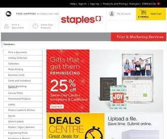 Staplescopyandprint.ca(Staples Printing) Screenshot