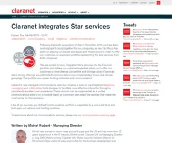 Star.co.uk(Claranet integrates Star services) Screenshot