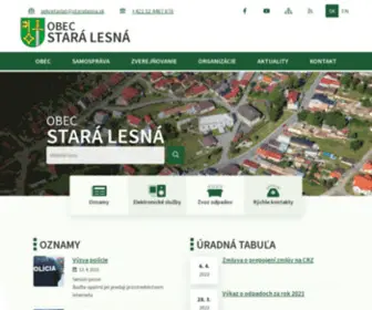 Staralesna.sk(Obec Stará Lesná) Screenshot