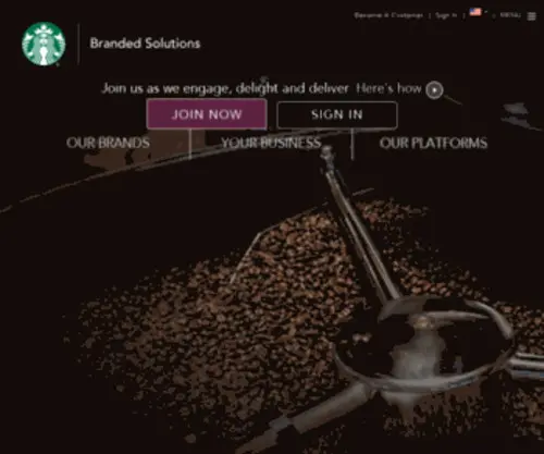 Starbucksfs.com(Starbucks Foodservice) Screenshot