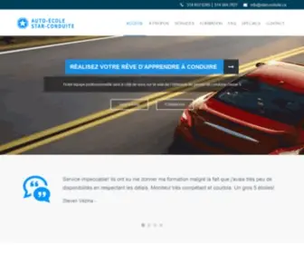 Starconduite.ca(École de conduite certifiée offrant des cours de conduite pour obtenir le permis de conduire) Screenshot