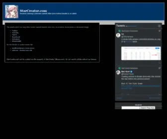 Starcreator.com(Because owning a domain named after your online handle) Screenshot