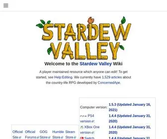 Stardewcommunitywiki.com(Stardew Valley Wiki) Screenshot