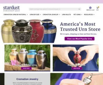 Stardust-Memorials.com(Cremation Urns & Cremation Jewelry) Screenshot