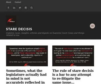 Staredecisis101.com(Updates, news, insights, articles and digests on Supreme Court Cases and things related to law) Screenshot