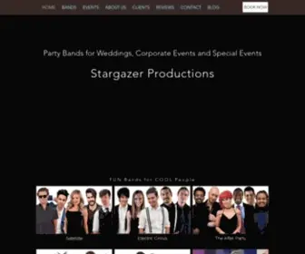 Stargazerlive.com(Live Party Bands for Weddings and Events) Screenshot