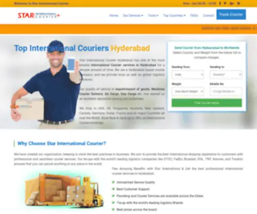 Starinternationalcourier.com(Courier Services) Screenshot