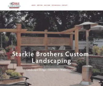 Starkiebros.com(Starkie Brothers Custom Landscaping) Screenshot