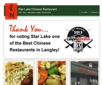 Starlakechinese.ca(Star Lake Chinese Restaurant) Screenshot