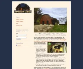 Starlightcabins.com(Starlight Cabins & Homes) Screenshot