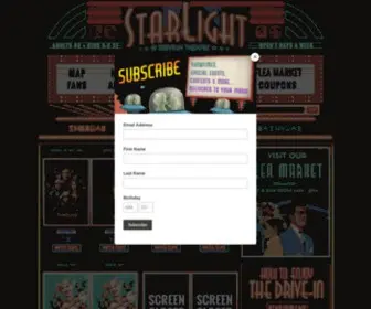 Starlightdrivein.com(Now Playing at Starlight Drive In) Screenshot