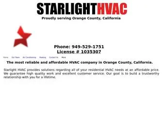 Starlighthvac.com(Starlight HVAC) Screenshot