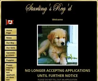 Starlingsgoldenretrievers.com(Ontario, Canada) Screenshot