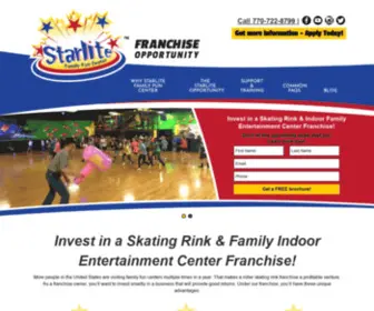 Starlitefamilyfuncentersfranchising.com(Roller Skating Rink Franchise) Screenshot