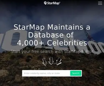 Starmap.com(Search celebrity homes at ®) Screenshot