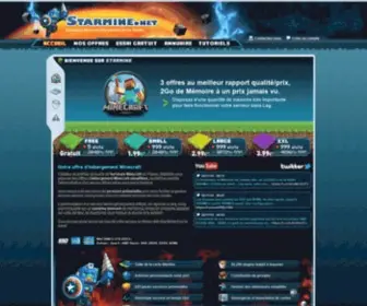 Starmine.net(Location de serveurs minecraft) Screenshot