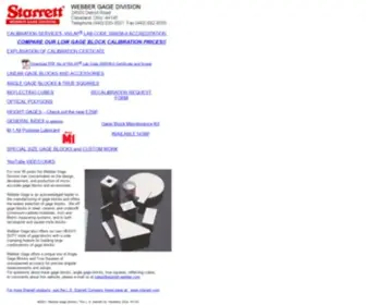 Starrett-Webber.com(Webber Gage) Screenshot