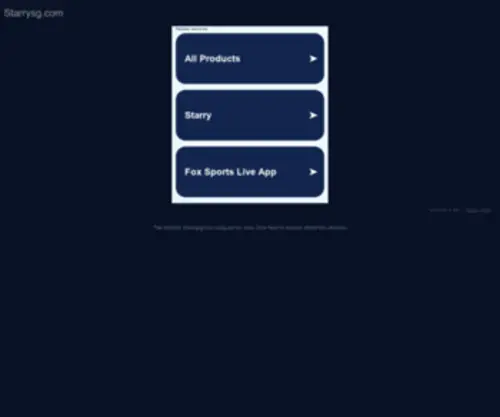 Starrysg.com(Starry SG) Screenshot