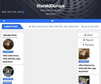 Starskiduniya.com(Biographies,News &Politics) Screenshot