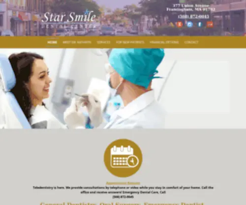 Starsmile.com(Cosmetic & General Dentistry) Screenshot